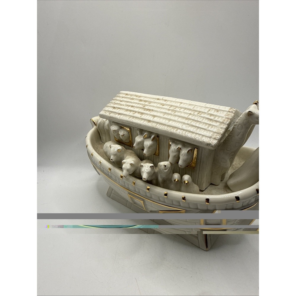Mikasa Fine Porcelain Noah's ark Figurine With Gold Embellishments Biblical